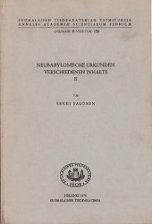 book Neubabylonische Urkunden verschiedenen Inhalts II