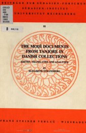 book The Moḍī documents from Tanjore in Danish collections