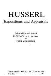 book Husserl: Expositions and Appraisals