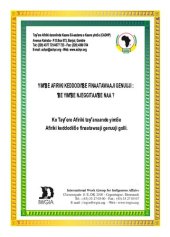 book YIMƁE AFIRIKI KEDDODIIƁE FINAATAWAAJI GENUUJI : ƁE YIMƁE NJEGGITAAƁE NAA ?  Ko Taƴere Afiriki taƴanaande yimɓe Afiriki keddodiiɓe finaatawaaji genuuji golli.