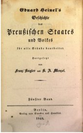 book Eduard Heinel's Geschichte des Preußischen Staates und Volkes