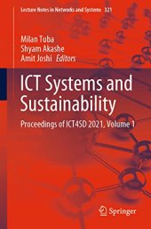 book ICT Systems and Sustainability: Proceedings of ICT4SD 2021, Volume 1