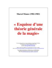 book Esquisse d'une théorie générale de la magie