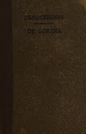 book The De corona of Demosthenes. With English notes,