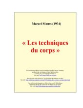 book Les techniques du corps