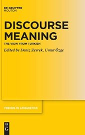 book Discourse Meaning: The View from Turkish