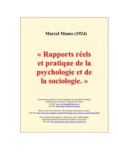 book Rapports réels et pratique de la psychologie et de la sociologie