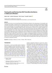 book Psychopathy and Resting State EEG Theta/Beta Oscillations in Adolescent Offenders