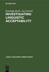 book Investigating Linguistic Acceptability