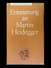 book Erinnerung an Martin Heidegger