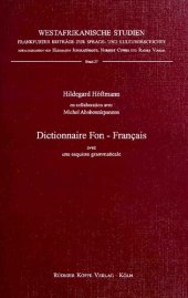 book Dictionnaire Fon - Français, avec une esquisse grammaticale