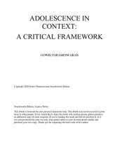 book Adolescence in Context: A Critical Framework