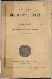 book Hansische Geschichtsblätter (Jahrgang 1929)