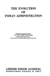 book The evolution of Indian administration