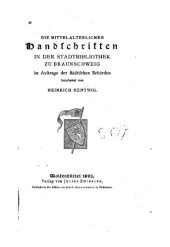 book Die mittelalterlichen Handschriften in der Stadtbibliothek zu Braunschweig im Auftrag der städtischen Behörden