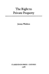 book The right to private property