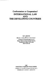 book International law and the developing countries : confrontation or cooperation?