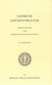 book Hansische Geschichtsblätter