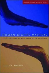 book Human Rights Matters: Local Politics and National Human Rights Institutions