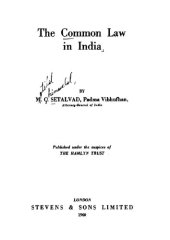 book The common law in India