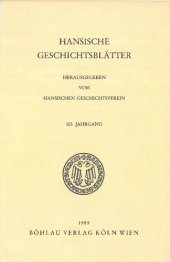 book Hansische Geschichtsblätter