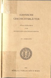 book Hansische Geschichtsblätter