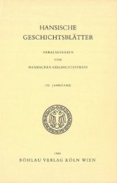 book Hansische Geschichtsblätter