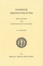 book Hansische Geschichtsblätter