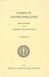 book Hansische Geschichtsblätter