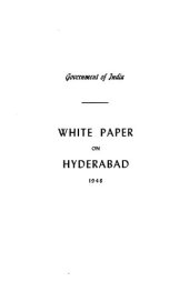 book White paper on Hyderabad, 1948