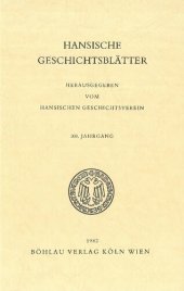 book Hansische Geschichtsblätter