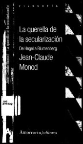 book La querella de la secularización. De Hegel a Blumenberg