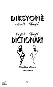 book Diksyonè Anglè-Kreyòl = English-Kreyòl Dictionary