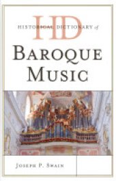 book Historical Dictionary of Baroque Music