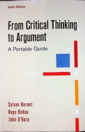 book From Critical Thinking to Argument: A Portable Guide