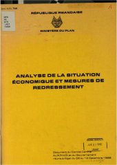 book Analyse de la situation économique et mesures de redressement. Document du Comité Central du M.R.N.D. et du Gouvernement réunis à Kigali du 06 au 12 Décembre 1989