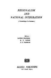 book Regionalism and national integration : proceedings of a seminar