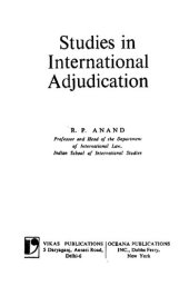 book Studies in international adjudication