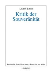 book Kritik der Souveränität