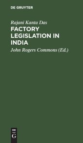 book Factory Legislation in India