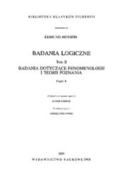 book Badania logiczne, T. 2 Badania dotyczące fenomenologii i teorii poznania. Cz. 2