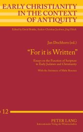 book «For it is Written»: Essays on the Function of Scripture in Early Judaism and Christianity