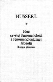 book Idee czystej fenomenologii i fenomenologicznej filozofii