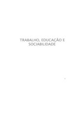 book Trabalho, educação e sociabilidade