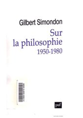 book Sur la philosophie (1950-1980)