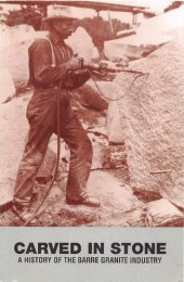 book Carved in stone : a history of the Barre granite industry