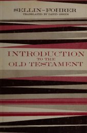 book Introduction to the Old Testament