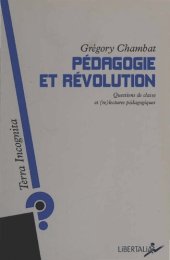 book Pédagogie et révolution. Questions de classe et (re) lectures pédagogiques