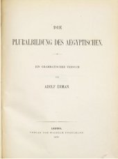 book Die Pluralbildung des Ägyptischen : Ein grammatischer Versuch