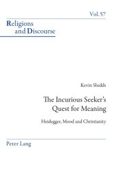 book The Incurious Seeker’s Quest for Meaning: Heidegger, Mood and Christianity